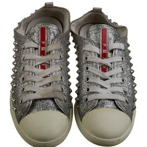 Prada Glitter Sneakers